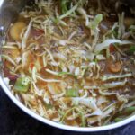 non-starchy veggies with cabbage in stove pot - detox cabbage soup