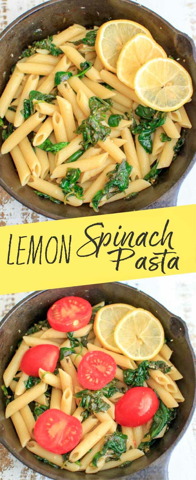 Lemon Garlic Spinach Pasta Trial and Eater