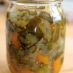 Homemade Sweet Pickle Relish Recipe - in jar