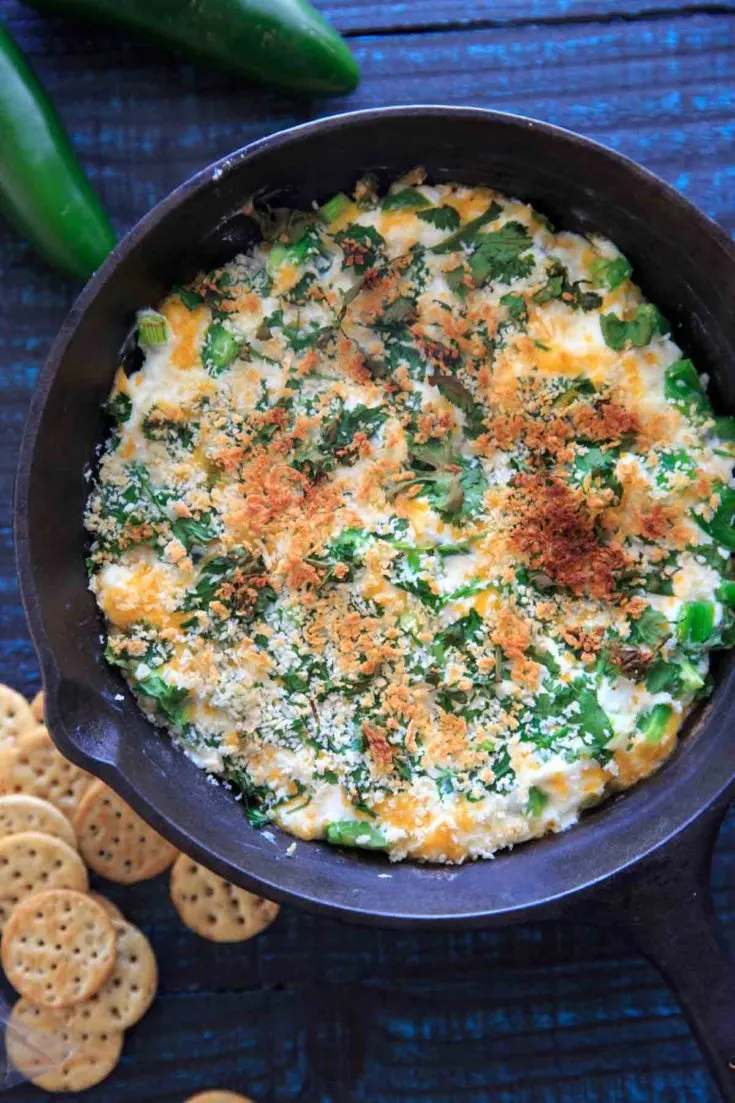 Jalapeno Popper Dip. With only a handful of ingredients you get a delicious hot cream cheese appetizer ready for parties!