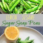A citrusy and tasty vegetable side dish - Stir-fried Lemon Sesame Sugar Snap Peas! Serve with a meal as a side, eat alone for a sweet tangy snack, or add to pasta and salads. Naturally vegan and gluten-free.
