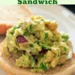 smashed avocado and chickpea sandwich