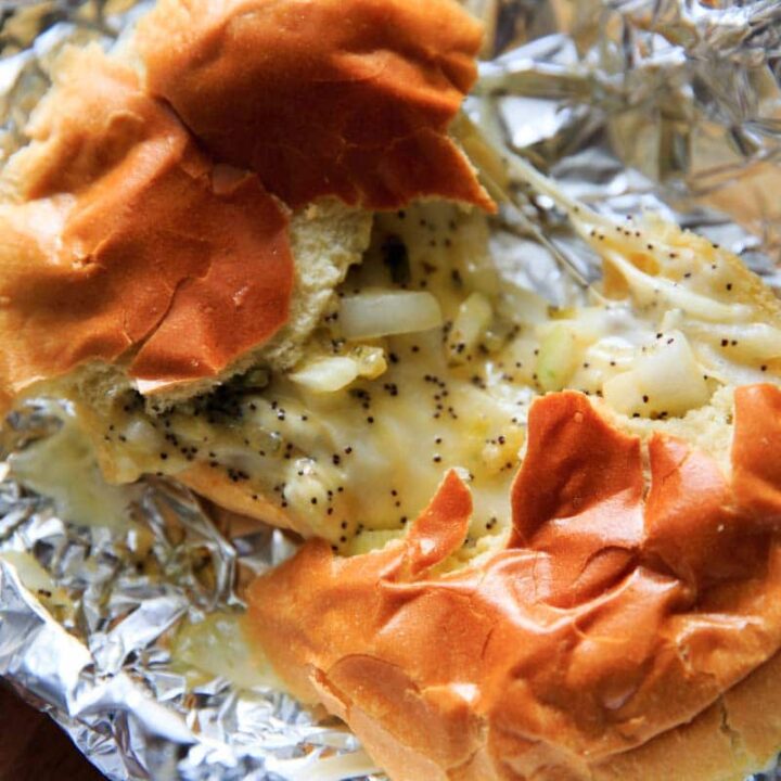 "Ham-less" Swiss Cheese Hot Sliders Sandwiches-image