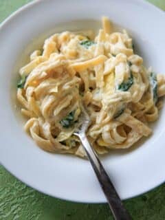 Spinach Artichoke Pasta - a one pot meal that is your favorite dip in dinner form!