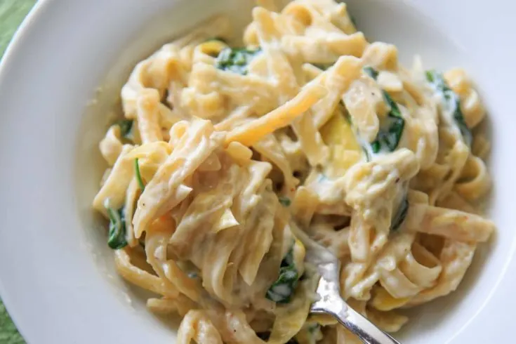 Spinach Artichoke Pasta - a one pot meal that is your favorite dip in dinner form!