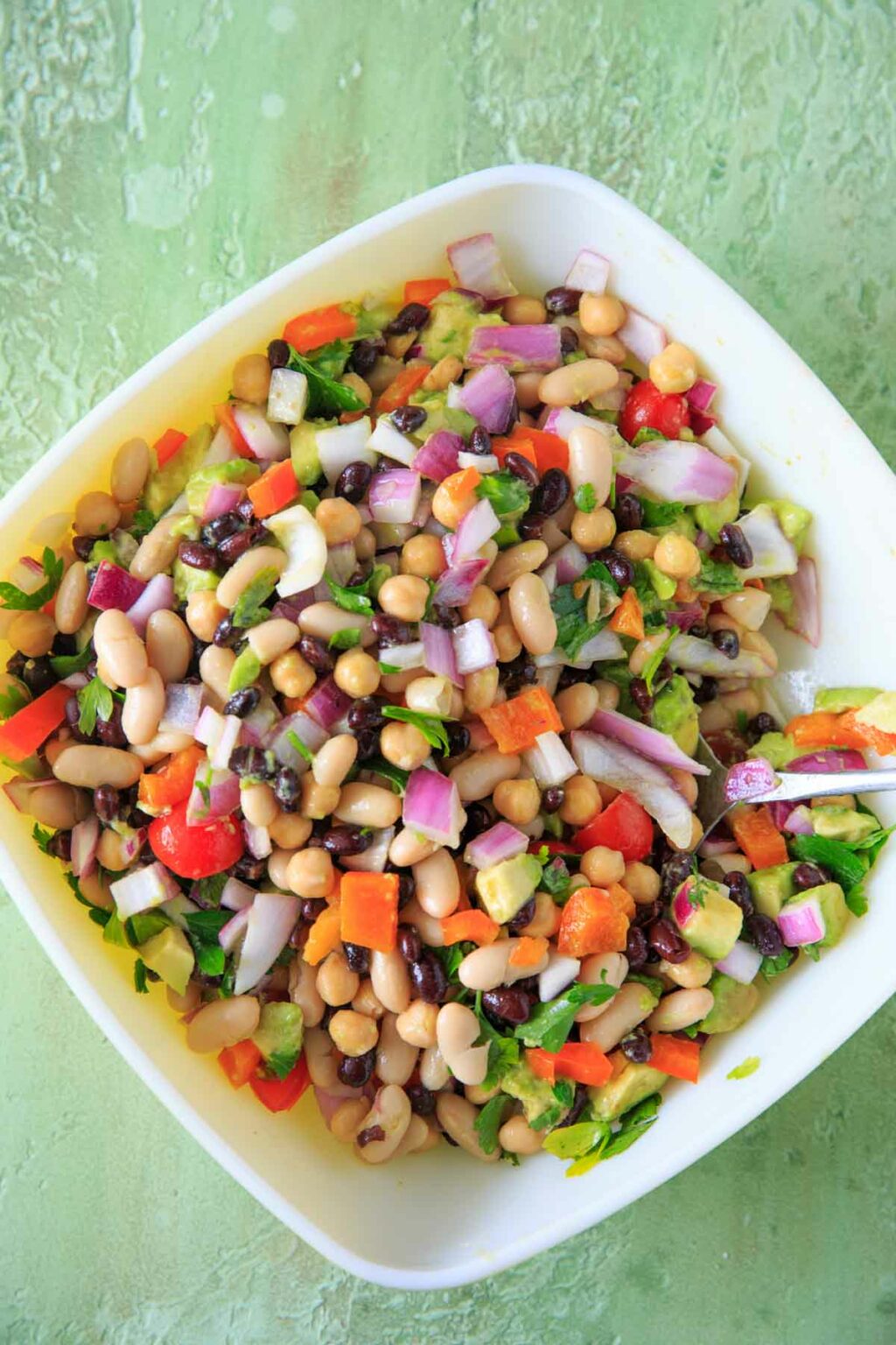 Three Bean Salad with Avocado Trial and Eater