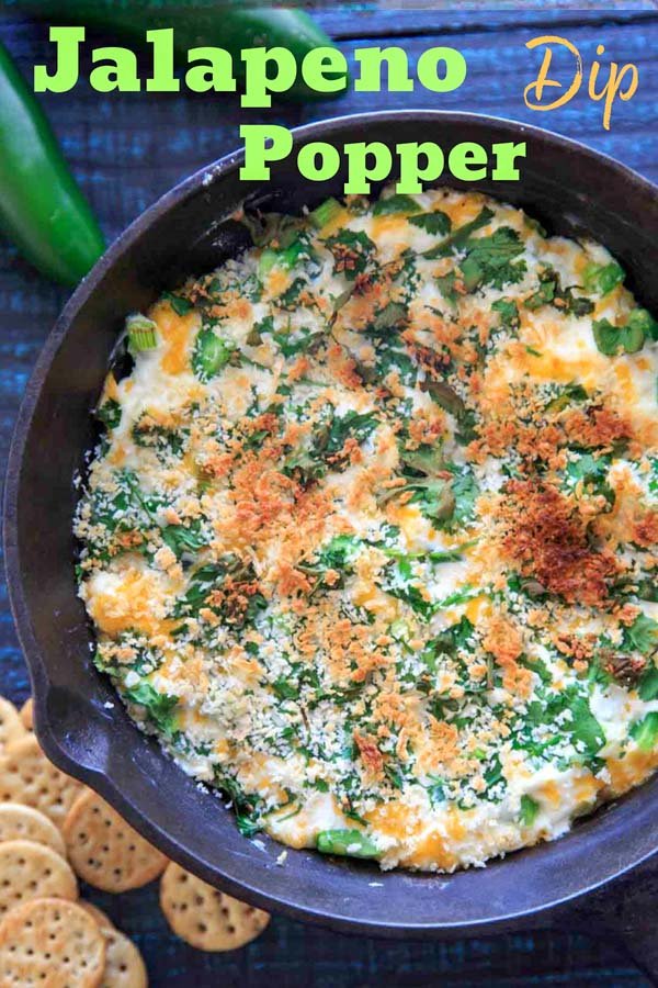 Jalapeno Popper Dip. With only a handful of ingredients you get a delicious hot cream cheese appetizer ready for parties!