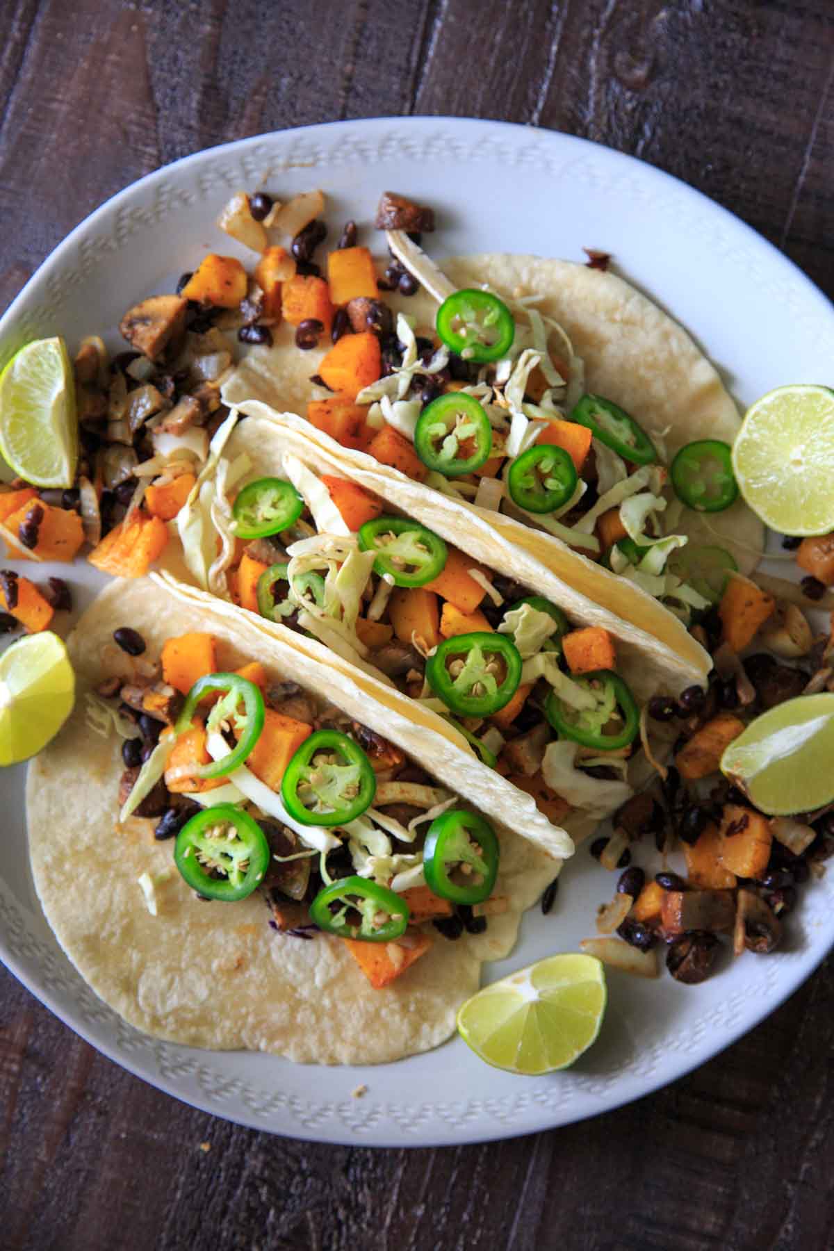 Sheet Pan Butternut Squash and Mushroom Tacos