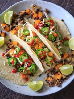 Sheet Pan Butternut Squash and Mushroom Tacos