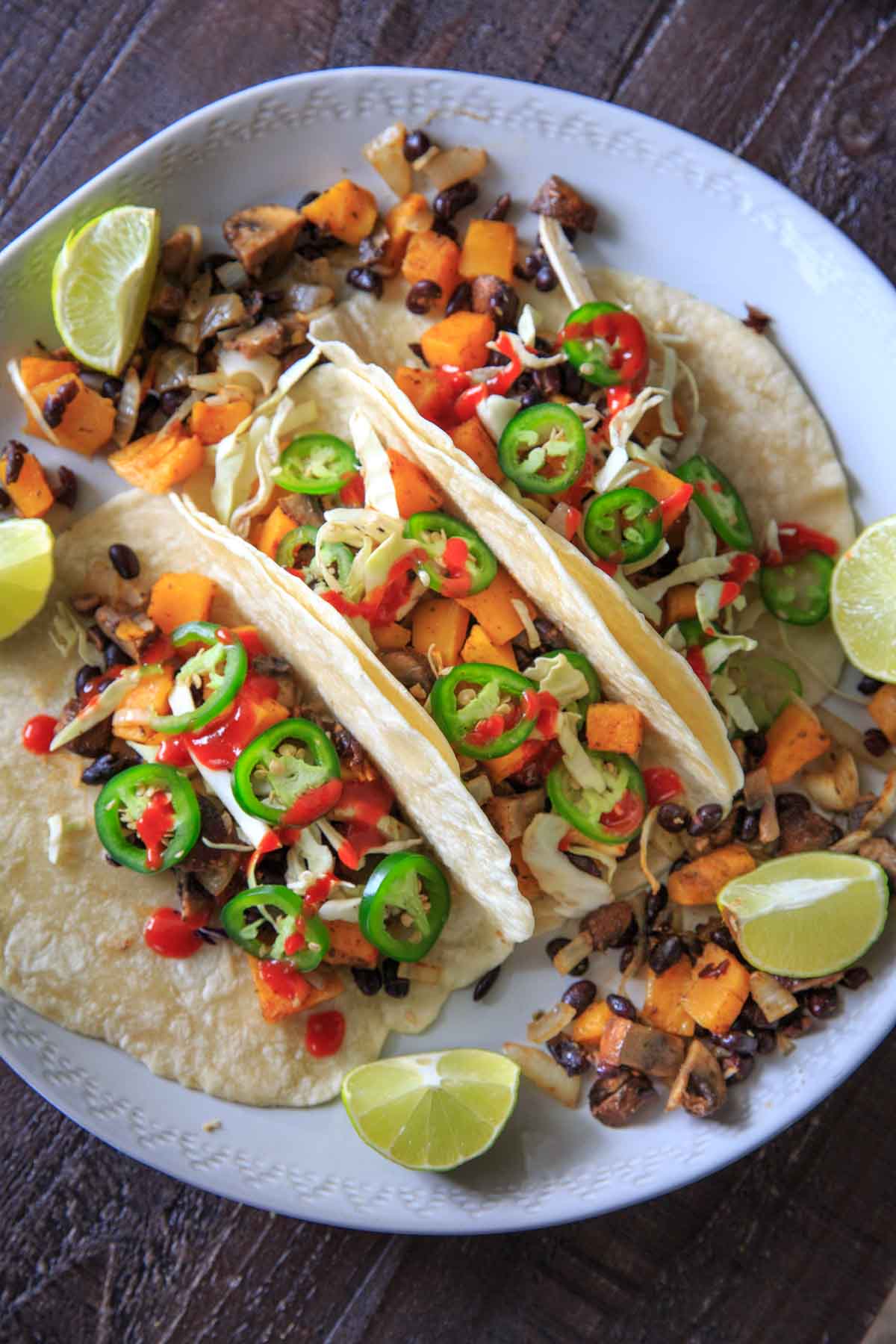 Sheet Pan Butternut Squash and Mushroom Tacos