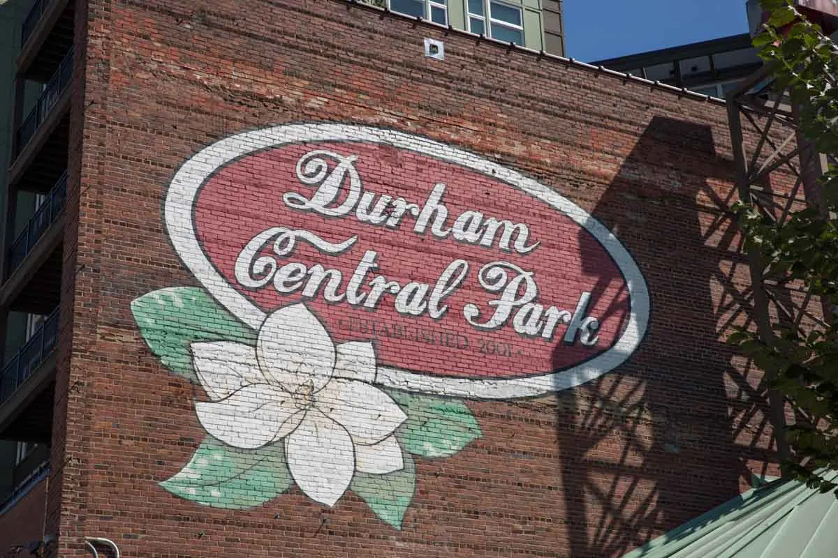 Durham Central Park sign