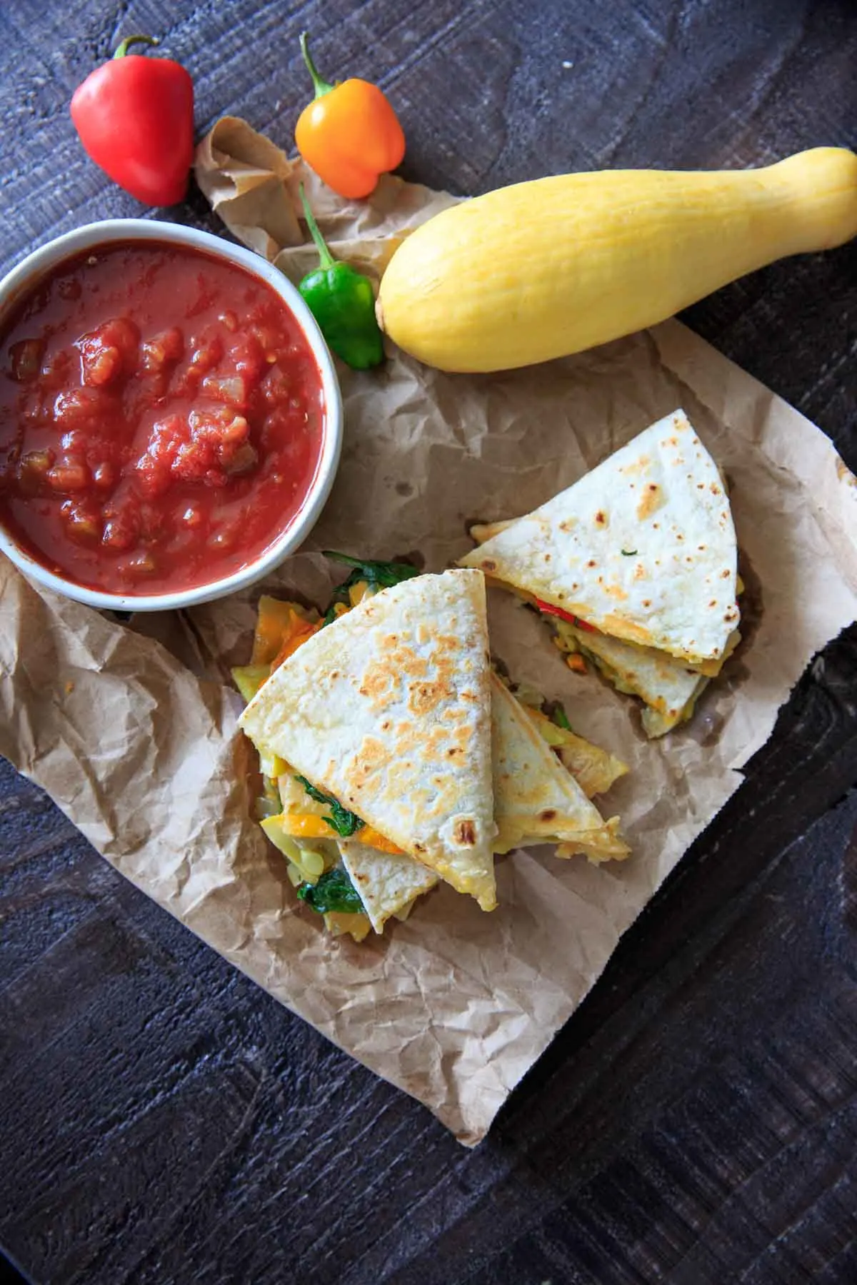 Farmers Market Vegetable Quesadillas