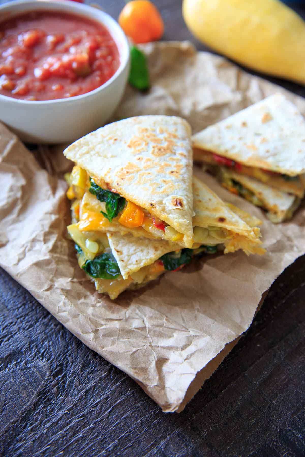 Farmers Market Vegetable Quesadillas