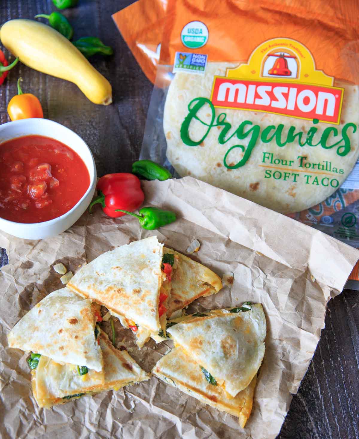 Garden Vegetables Quesadillas