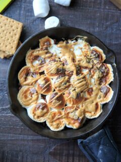 Skillet S'mores - easy oven baked homemade smores.