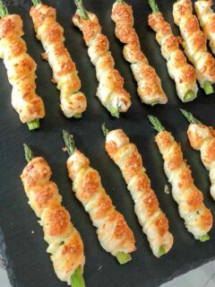 Asparagus Puff Pastry Cigars make a cute and delicious finger-food appetizer for your next party or game night! 