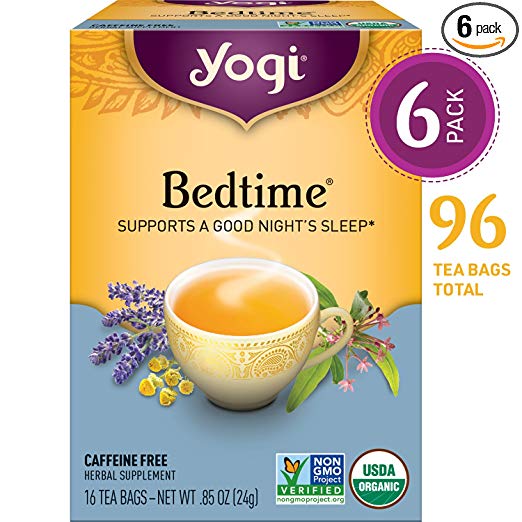 Yogi Tea - Bedtime - Soothing and Spicy Sweet - 6 Pack, 96 Tea Bags Total
