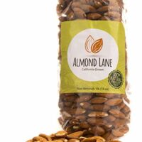 Almond Lane | hele rå mandler | Californien dyrket | alle naturlige ikke-GMO | damp pasteuriseret (1 pose)