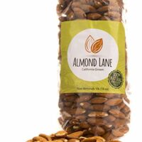 Almond Lane | Amandes Crues Entières | Cultivées en Californie | Toutes Naturelles Sans OGM | Pasteurisées à la Vapeur (1 Sac)