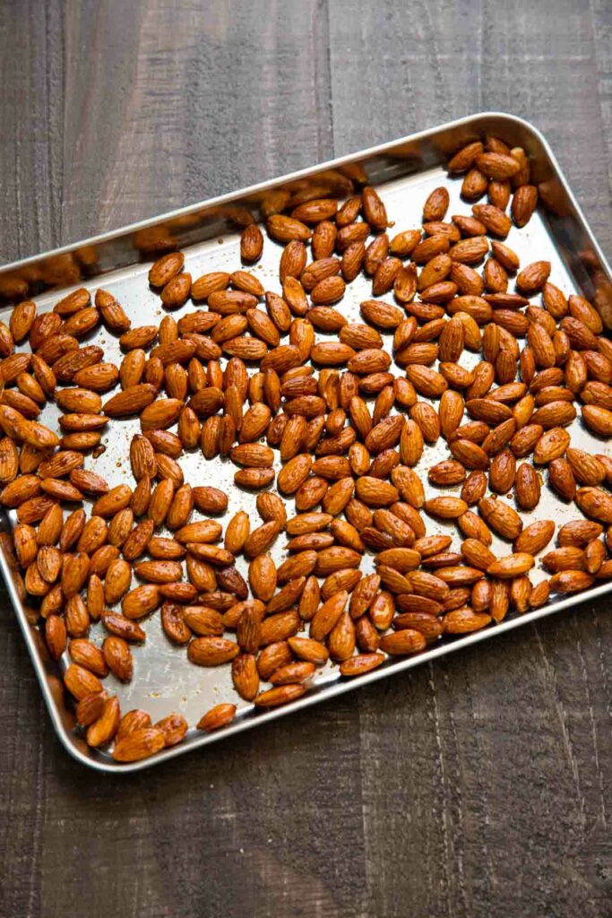 almendras tostadas con miel de canela