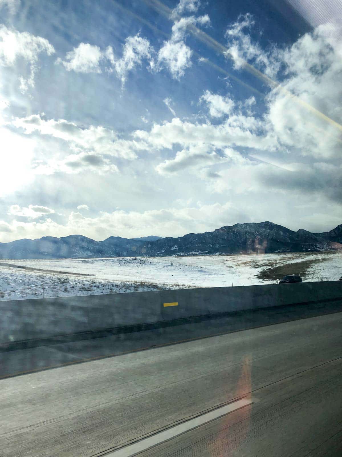 view from the bus near Denver Colorado