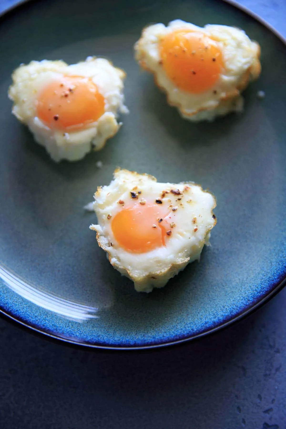 heart shaped egg breakfast cups