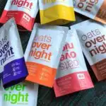 A picture of 8 flavors of oats overnight packets