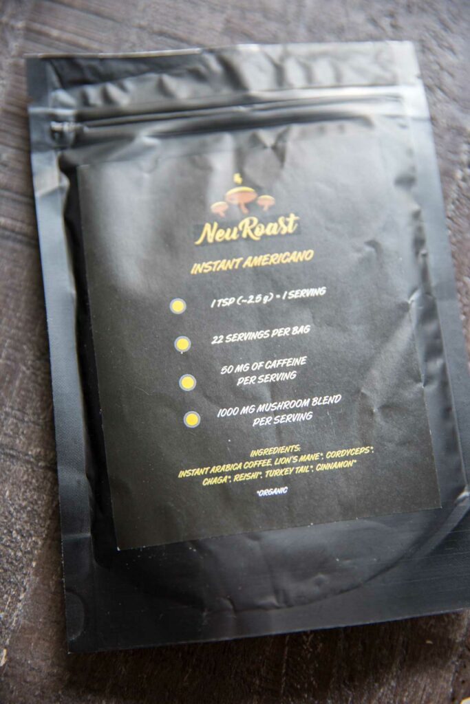 Neuroast Instant Americano back of the bag