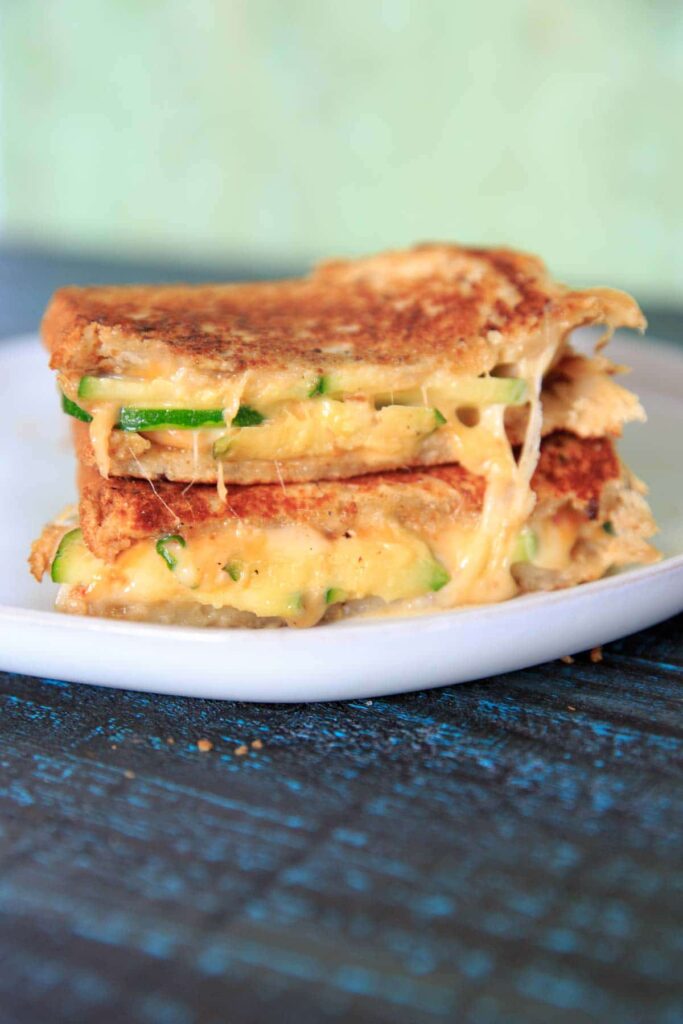 Have a bunch of zucchini? Add some to a warm, melty grilled cheese sandwich! The crunch from the zucchini is a delicious addition to this comfort food, and you'll hardly even notice you're getting a serving of vegetables.