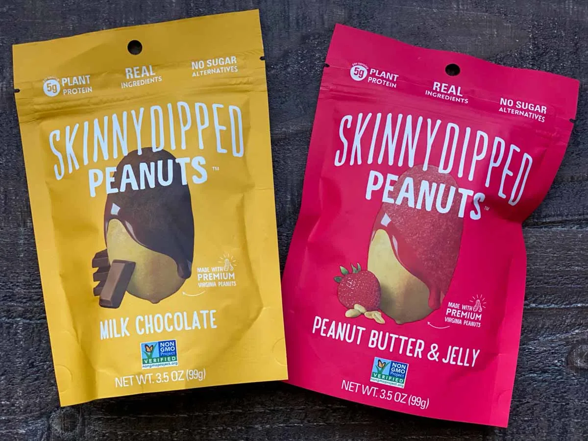 skinny dipped peanuts