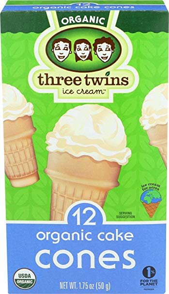 Three Twins, Cone Ice Cream Cake Organic, 1.75 Ounce