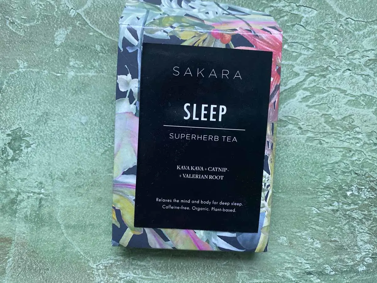 Sakara sleep superherb tea with kava kava, catnip and valerian root