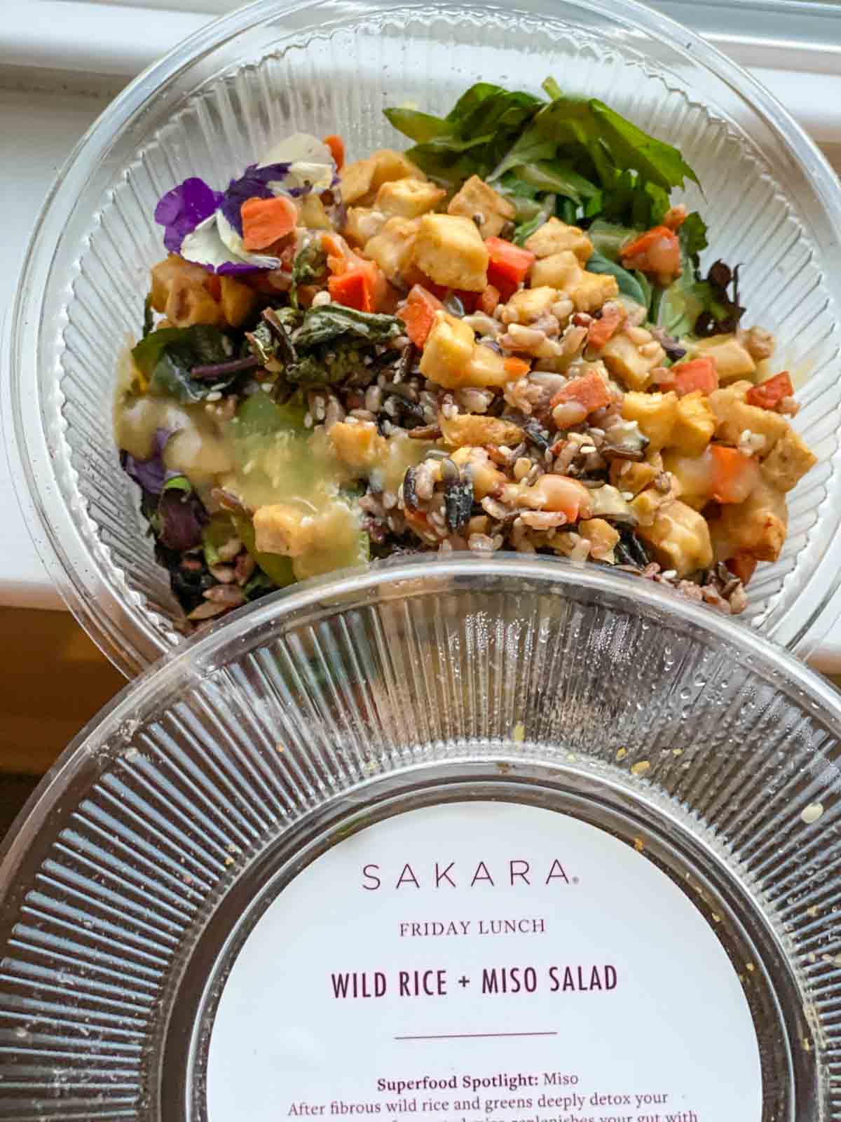 wild rice and miso salad from sakara