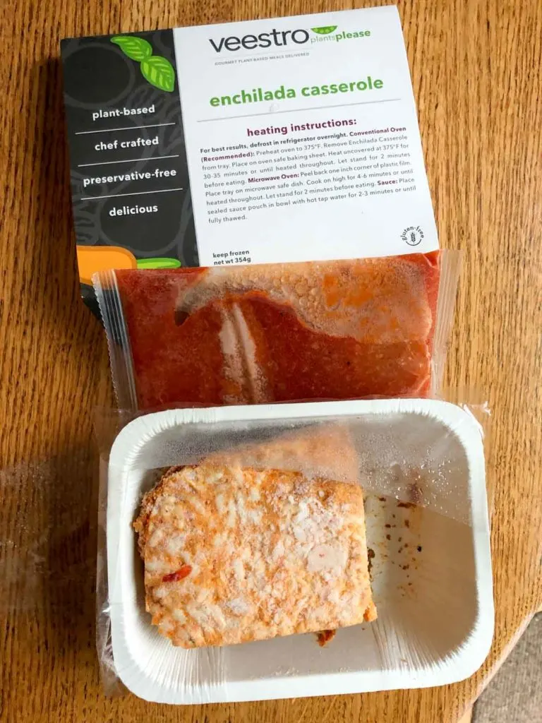 Veestro enchilada casserole frozen meal