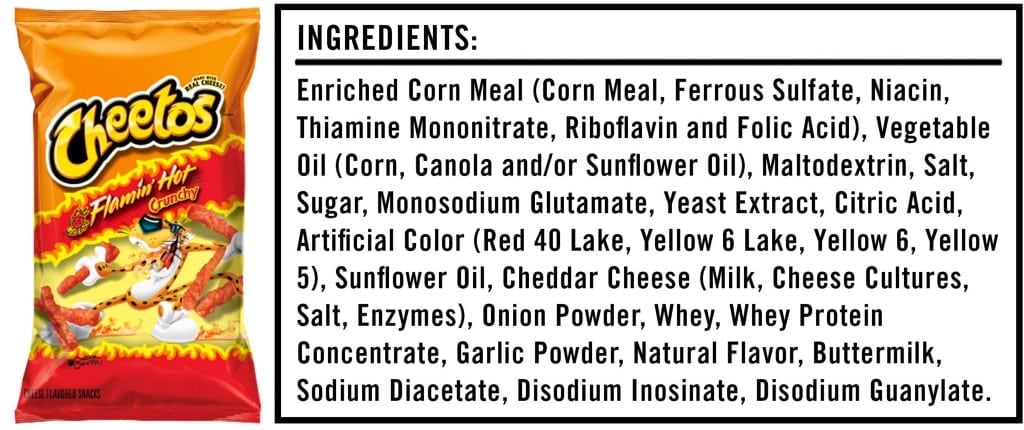 cheetos flamin hot ingredients