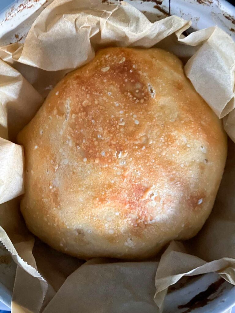 no-knead bread loaf