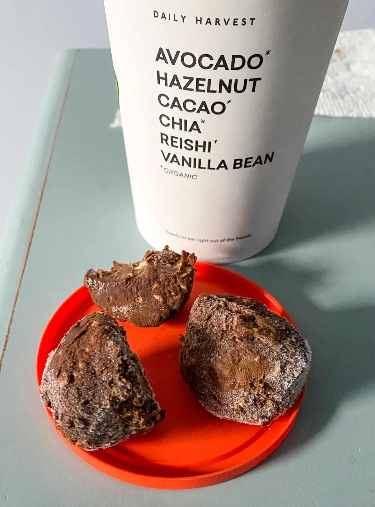 hazelnut cacao dessert bites from daily harvest