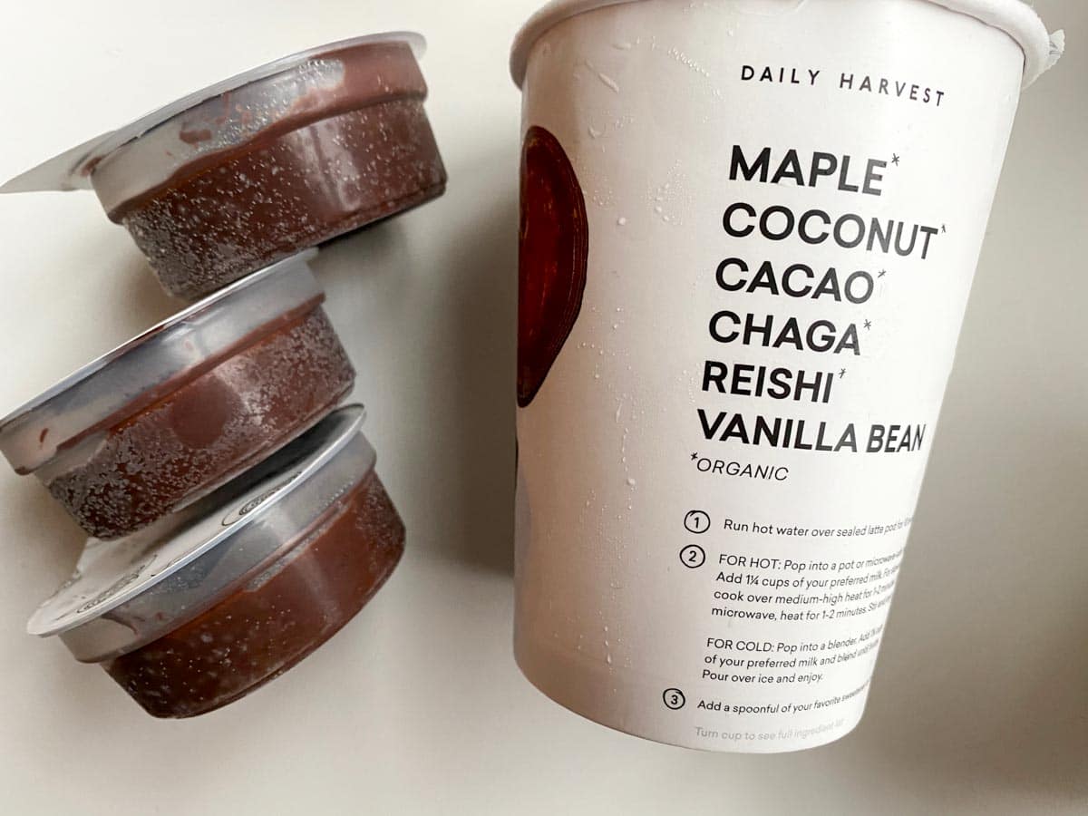 chaga chocolate latte capsules from daily harvest