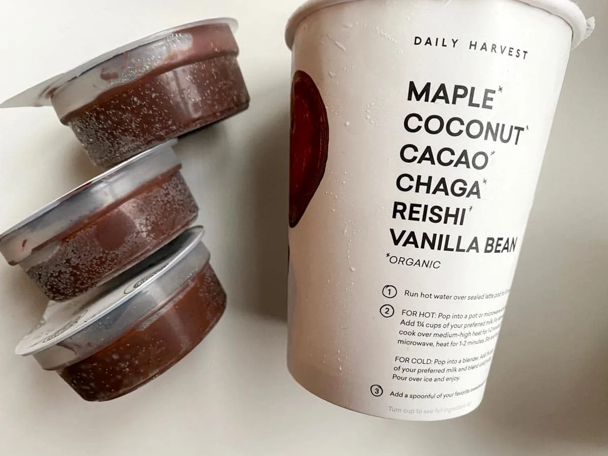 chaga chocolate latte capsules from daily harvest