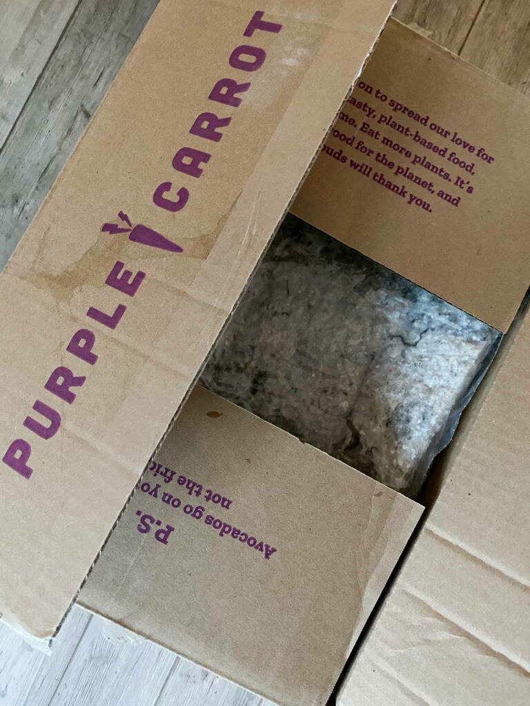 Purple Carrot delivery meal kit box