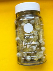 ritual womens essential vitamin bottle - back front