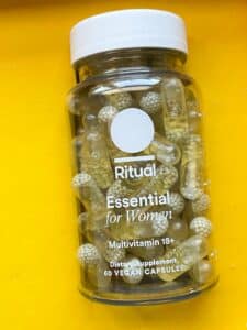 ritual womens essential vitamin bottle - back front