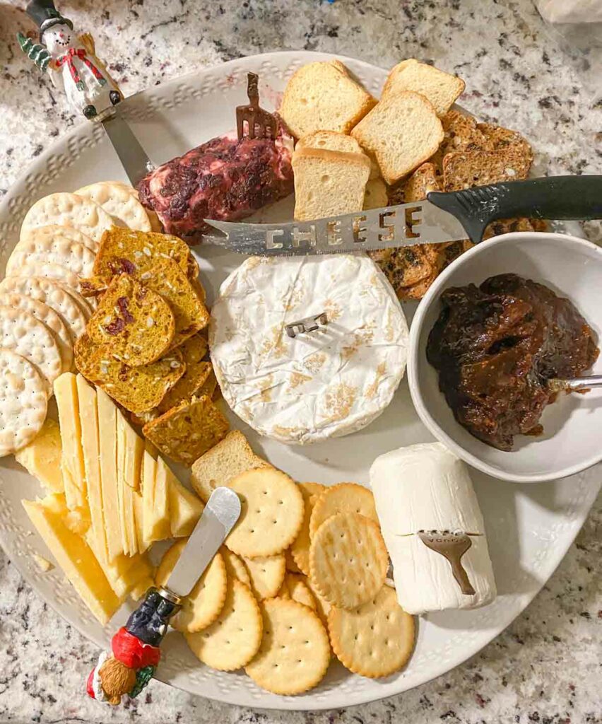 cheese plate featuring the vegetarian lifestyle gift crate from igourmet