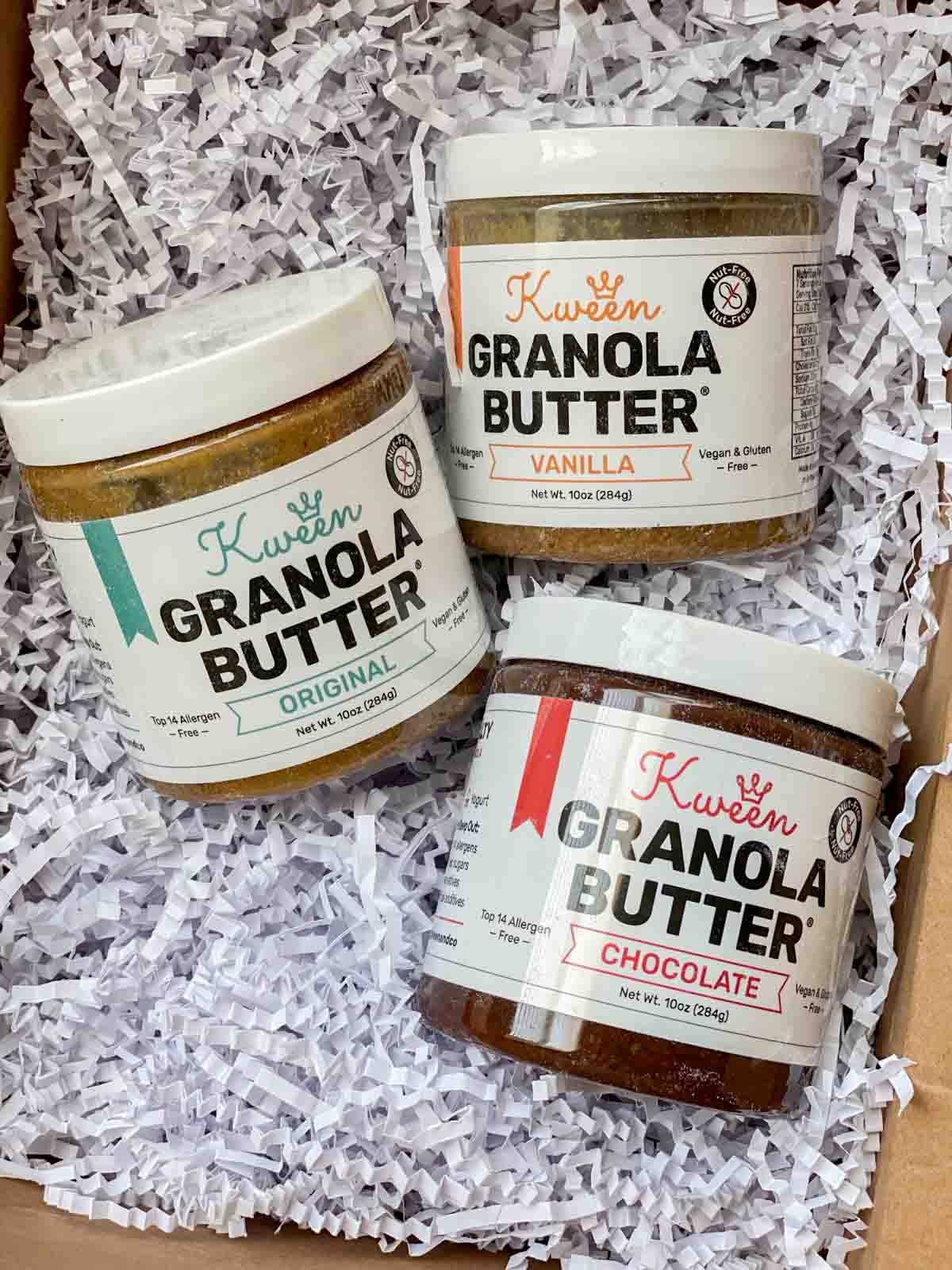 3 jars of granola butter