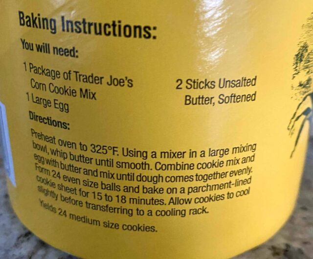 Trader Joe's Corn Cookie Mix Trial and Eater