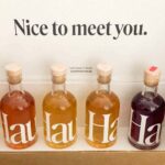 haus sampler kit 4 bottles, with "nice to meet you" on box