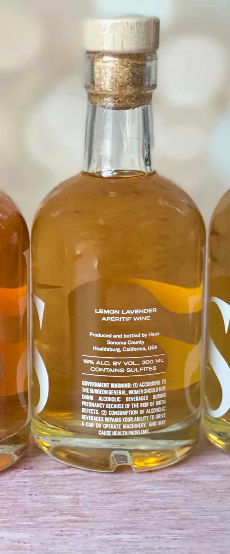 back of lemon lavender haus sampler bottle
