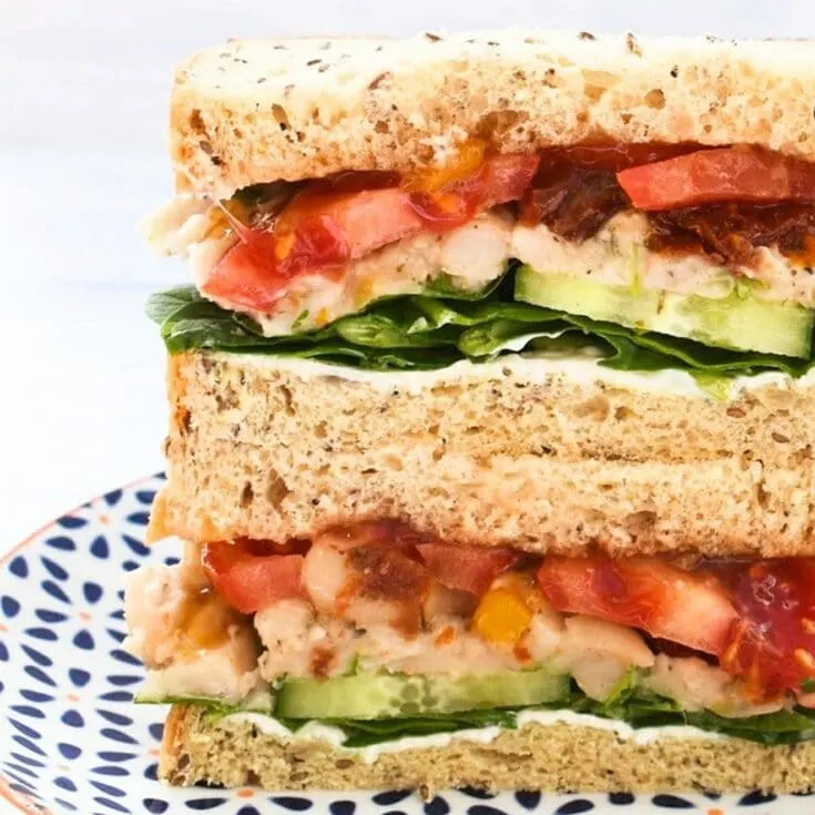 Image for Vegan Italian White Bean & Tomato Sandwich