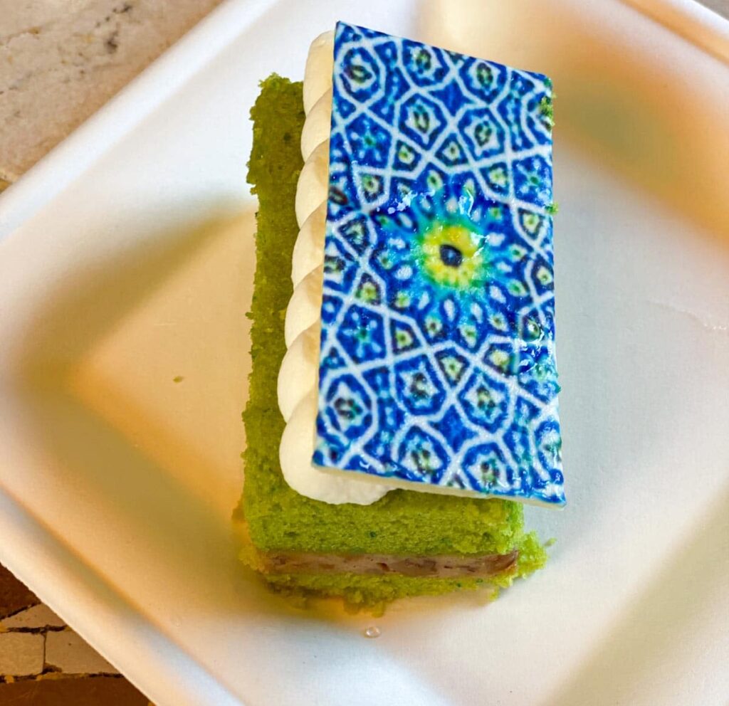 pistachio cake from Epcot Morocco