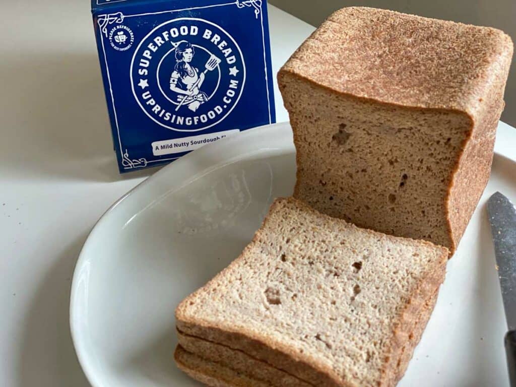 superfood cube with a few slices on plate